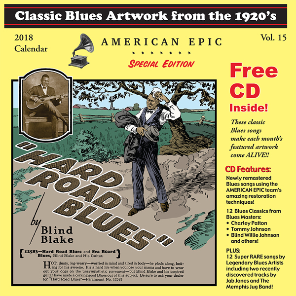 Tefteller 2018 Blues Calendar front cover